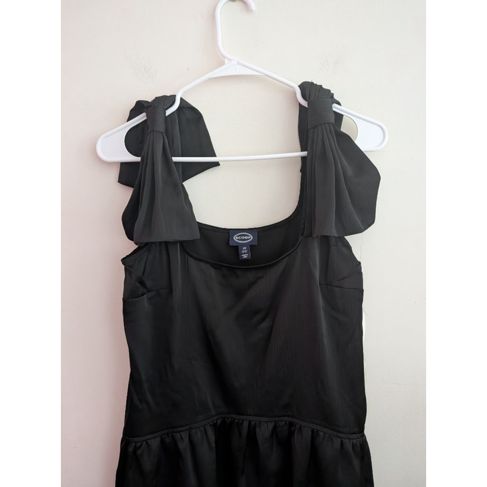 Women's Scoop Black Bow Mini Dress XS - Picture 3 of 7